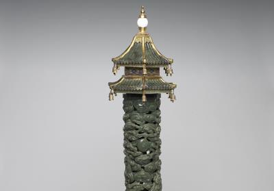 图片[2]-Jade incense holder with cloud and dragon pattern, Qing dynasty (1644-1911)-China Archive